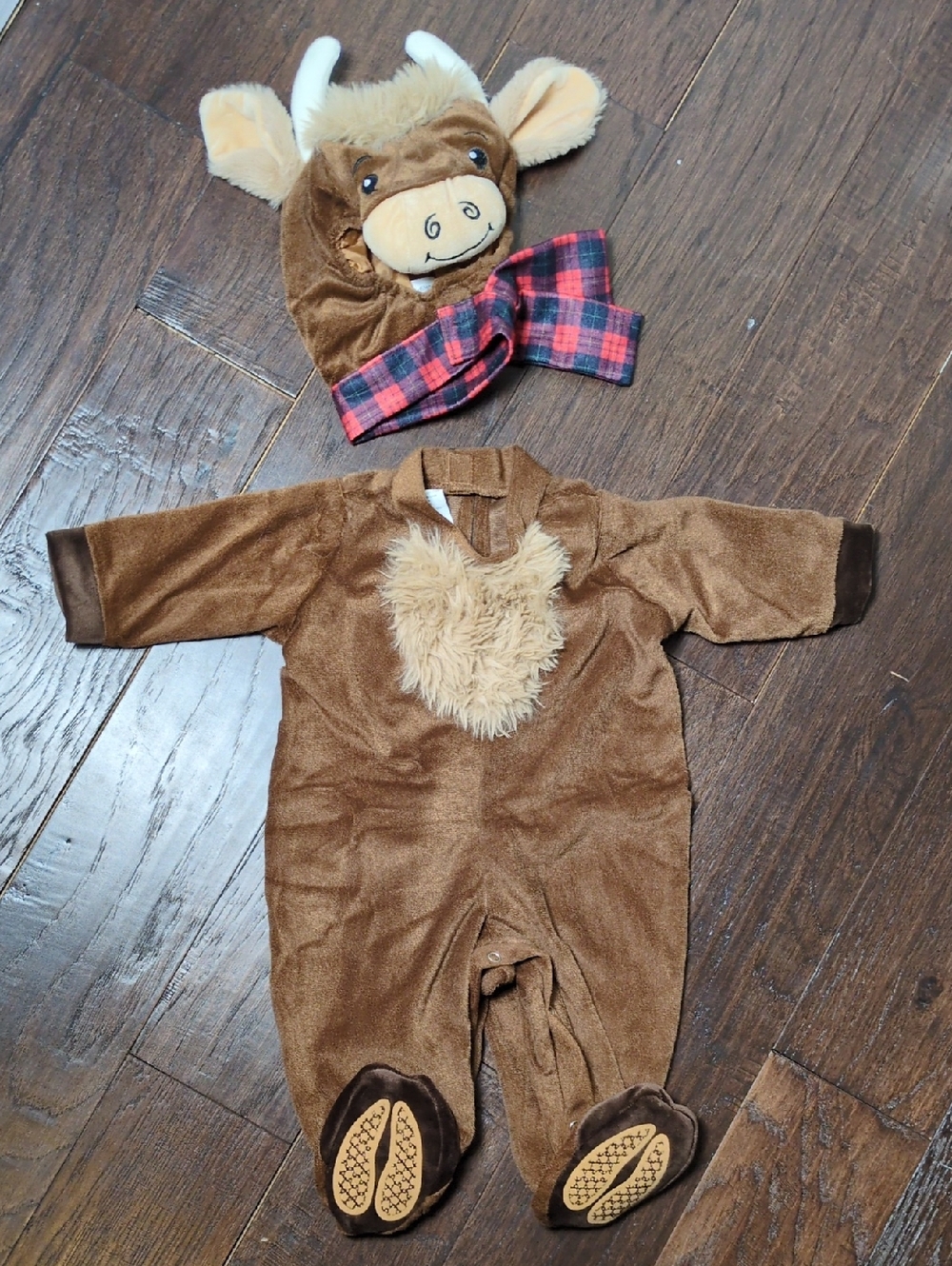 Brown Highland Cow Baby Costume Size 0-6 Months